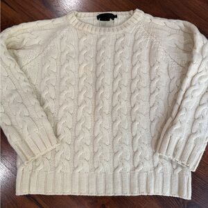 Cable Knit Cream Sweater